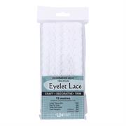 Feather Eyelet Lace Nylon - White